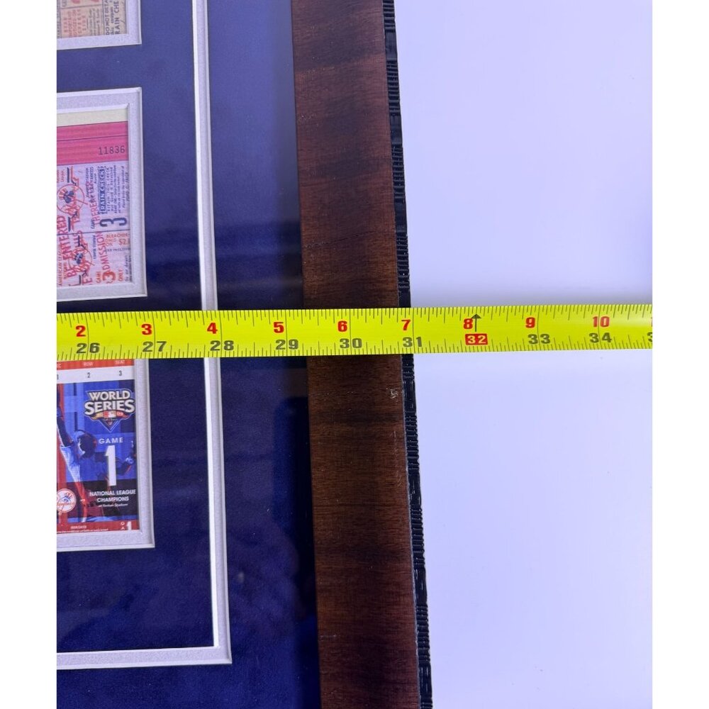 New York Yankees 27 World Championships Ticket Stubs Framed Display MLB 31x24 - Picture 7 of 9